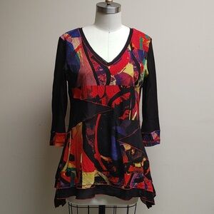 Lior Paris Mesh 3/4 Sleeve V-Neck M